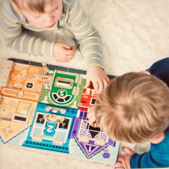 Melissa & Dough Wooden  Colorful Latches Learning Board - Picture 2 of 4